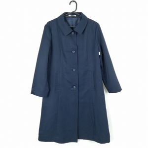 1円 コート 上着 大きいサイズ 冬物 女子 学生服 中学 高校 紺 制服 中古 ランクC EY9180