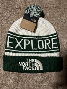 ノースフェイス　Retro TNF Pom Beanie グリーン/ホワイト