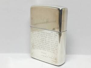 O2411-180　ZIPPO/ジッポー　オイルライター　STERLING SILVER/スターリングシルバー　90年製【中古品】