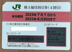 コード通知も可能★即対応★JR東日本 株主優待割引券 1枚 2枚(2025年6月末まで有効)