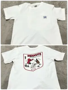 Lee × PEANUTS  コラボTシャツ　白Tシャツ　スヌーピー