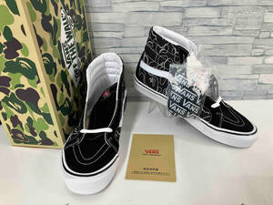 A BATHING APE BAPE X VANS アベイシングエイプ x バンズ 500714 スニーカー ブラック x ホワイト 約30cm