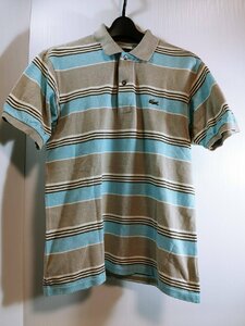 良品 ラコステ CHEMISE LACOSTE ボーダー ポロシャツ 3