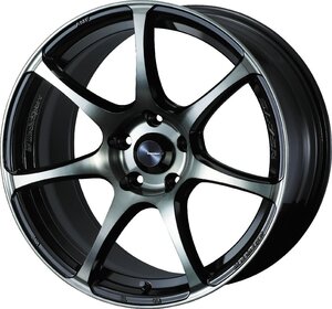 ウェッズスポーツ SA75R ホイール1本 18X7.5J 5H 100 +45 ウォーズブラッククリア (WBC)