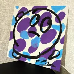 ONI POP ART 絵画 現代アート キャンバス アクリル 抽象画 パープル