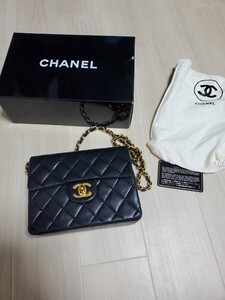 シャネル CHANEL チェーンショルダーバッグ ブラック 黒　ヴィンテージ？