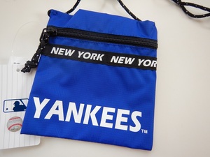 MLB KOREA　NEW YORK YANKEES　ニューヨークヤンキース　ミニバッグ　ショルダーバッグ　サコッシュ　ブルー　青　EXO着用モデル　新品