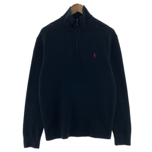 古着 ラルフローレン Ralph Lauren POLO by Ralph Lauren ハーフジップスウェットシャツ トレーナー メンズM /eaa382269