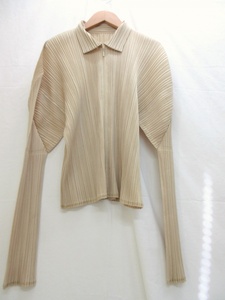 PLEATS PLEASE プリーツプリーズ プリーツ前あきシャツ Shirt 3 PP21-JC306 ポリエステル100% ISSEY MIYAKE イッセイミヤケ