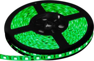 LEDテープライト 24V 防水 両端子 5メートル 3チップ (緑色/白ベース)