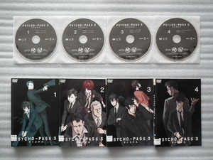 TVアニメ　「　PSYCHO-PASS　サイコパス　３　」　全４巻　　レンタル落ちＤＶＤ　　