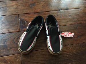 激レア！VANS　ヴァンズ　キッツ　スリッポン　黒　SLIPON　ファイヤー　KIDS　１８．５ｃｍ　ボンバー　ガムソール　US限定