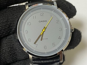 カシオ CASIO アナログ 黒革ベルト 腕時計 MTP-E139L-8BVDF 展示未使用品