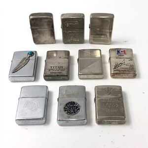 ★E10273/ZIPPO ジッポー/オイルライター/マルマン TITUS POWER BEAT X-2&Di-700 等/1994 他/シルバー/まとめて/計10点セット/火花OK含 す