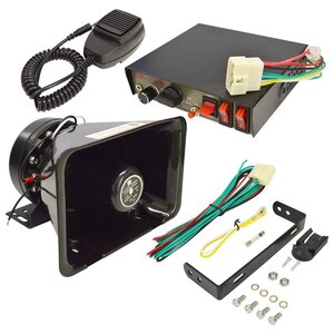 【送料無料】 防水仕様 24V スピーカー サイレン付 全8パターン 汽笛 拡声器 防水スピーカー 全8音 マイク アンプ スピーカー拡声器 130dB