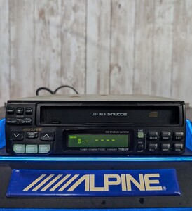 アルパイン ジャンク TUNER/COMPACT DISK CHAGER 7982JW アンプレス高級機 CD ラジオ 旧車 昭和 平成 ALPINE