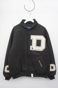 美品正規 21AW DESCENDANT ディセンダント SQUAD VARSITY JACKET バーシティー スタジアム ジャケット スタジャン 黒 サイズ2 本物 324N▲