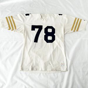 タタキタグ XL 70s CHAMPION フットボール Tシャツ ナンバリング 78番 メッシュ 袖ライン ビッグサイズ ビンテージ （ 70年代 チャンピオン