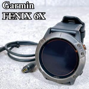 美品 ガーミン スマートウォッチ fenix 6 X pro dual 腕時計 Garmin フェニックス6 プロ デュアル チタンブラック 010-02157-53