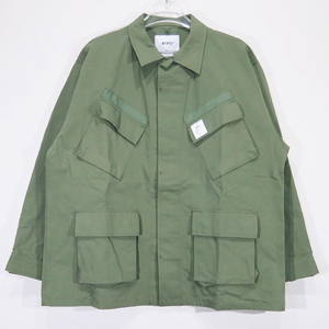 WTAPS ダブルタップス 23SS JUNGLE 02/LS/NYCO.RIPSTOP ジャングル02 ロングスリーブ シャツ リップストップ オリーブ Jaz