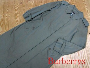 ★バーバリー Burberry★裏チェック レディース シングルトレンチコート カーキ 7AB2★R60929015B