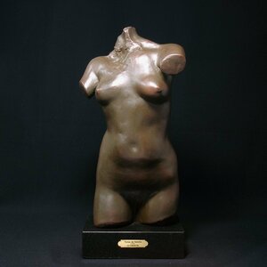 慶應◆本物保証 戦後具象彫刻の代表格【高田博厚】の代表作！ ブロンズ裸婦像『女のトルソ Torse de femme』1963年制作