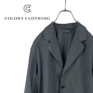 09M459◯ COLONY CLOTHING コロニークロージング 薄手 テーラードジャケット ライトアウター ジャケット 春秋 羽織り チャコールブラック