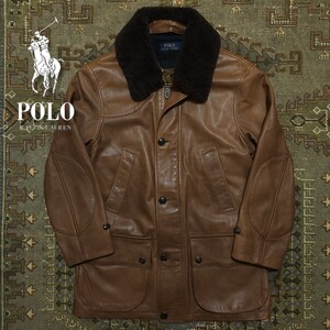 【最高級】 Polo Ralph Lauren Lambskin Boa Hunting Jacket 【S】 ラムスキン ハンティング ジャケット レザー 羊革 Purple Label RRL