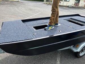 一番売れてる！アルミ・バスボート用・2m幅！厚手マリンカーペット/長さ2m x 7m 厚さ7mm/BLACK/茨城県発