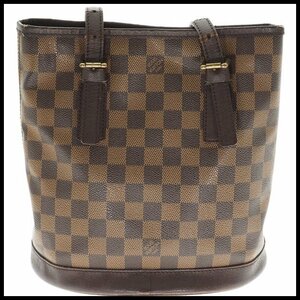 ●中古●Louis Vuitton ルイヴィトン マレ N42240 チェーンポーチ付き ダミエ ショルダーバッグ バケット 肩掛け ※バック・ポーチのみ