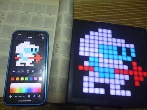 16×16LED・LEDドットマトリクスドット表示機使用例はディグダグ（DIGDUG）ドット打ちを愉しむ！ドット絵・//時計アラーム対戦表示にも