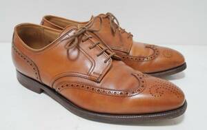 ポールスミス別注 クロケット＆ジョーンズ フルブローグ レザーシューズ 茶 7E 革靴 CROCKETT&JONES PaulSmith