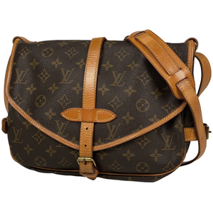 ルイ・ヴィトン Louis Vuitton ソミュール 30 斜め掛け ショルダーバッグ モノグラム ブラウン M42256 レディース 【中古】