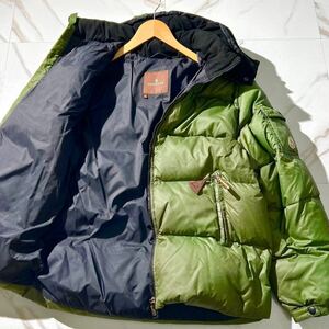 1円★希少L★美品/ MONCLER モンクレール【BAZILLE バジーレ ロゴワッペン フード取り外し可】ダウンジャケット ブルゾン グリーン系 2