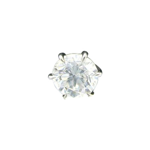 ダイヤモンド ピアス 一粒 1.0カラット プラチナ 鑑定書付 1.03ct Dカラー IFクラス 3EXカット GIA