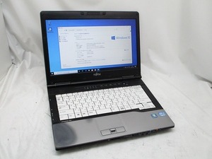 △富士通 LIFEBOOK S752/F Core i5 3340M 2.7GHz 2GB 320GB 14インチ HD 1366×768 Windows10 Pro 64bit