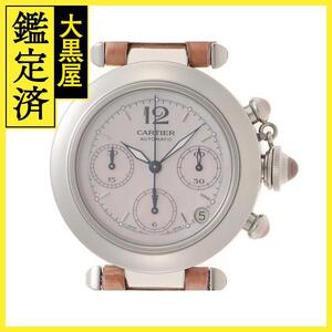 CARTIER　カルティエ　 パシャＣ　クロノ　2003年クリスマス限定モデル　自動巻　Ｗ3106599　ピンクシェル文字盤　【471】N