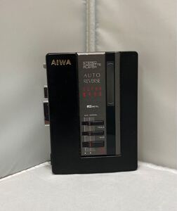 【動作品】AIWA アイワ HS-G34 ブラック　SUPER BASS ステレオカセットプレイヤー 　カセットボーイ　ベーシック ヘッドホンステレオ 