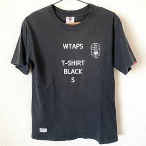 【WTAPS】 ダブルタップス クルーネックTシャツ 半袖 ロック バックプリント 夏服 匿名配送 メンズ 黒 ブラック S