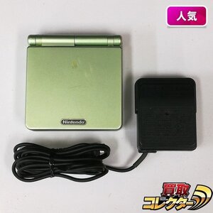 gA561a [動作品] GBASP ゲームボーイアドバンスSP パールグリーン 本体 ACアダプター | X