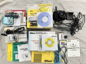 【4個元箱付き】 ニコン Nikon クールピクス Coolpix 付属品一部セット 等 コンパクトデジタルカメラ シリーズ まとめ ジャンク D56