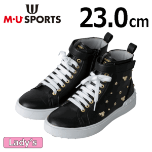 【レディース】M・U SPORTS スパイクレスシューズ 703D6600 【MUスポーツ】【ゴルフシューズ】【23.0cm】【ブラック】【GolfShoes】