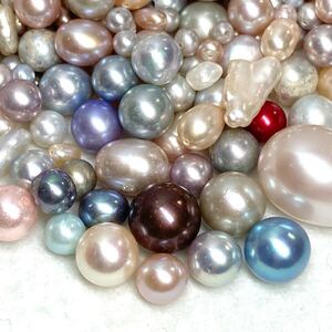 1円〜!!◯パールおまとめ500ct◯d 約100g 3.3-13.8mm ジュエリー jewelry 宝石 アコヤ 本真珠 淡水 片穴 両穴 pearl w1E5