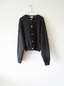 美品 2023 THE NEWHOUSE / ザ ニューハウス TNHC2310-02 CHULA VISTA CARDIGAN F BLACK / カーディガン