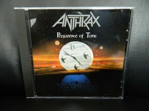 (14)　 ANTHRAX　　/　 PERSISTENCE OF TIME　　　 輸入盤　　ジャケ、経年の汚れあり　