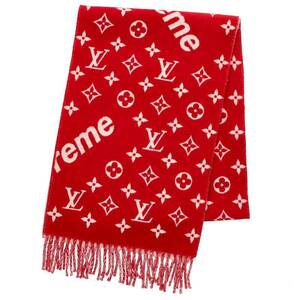 シュプリーム ルイヴィトン SUPREME LOUISVUITTON 17AW LV Monogram Scarf モノグラムスカーフ 中古 SB01