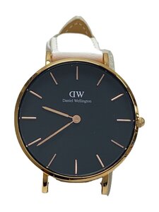 Daniel Wellington◆クォーツ腕時計/アナログ/レザー/WHT/BLK/0507DW