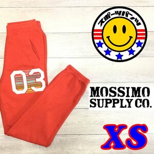 SDN4-145★USA直輸入★正規品★裏起毛【MOSSIMO モッシモ】BIGプリント スウェットパンツ【サイズ XS】オレンジ アウトドア レトロ 古着