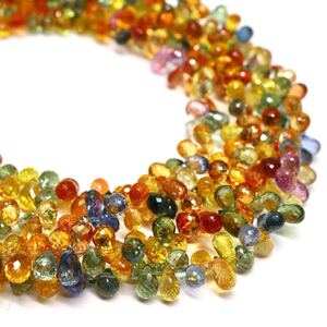 1円〜!!《K18 天然サファイア2連ネックレス》J 約36.2g 約41.0cm sapphire necklace jewelry EC0/EC0 E157