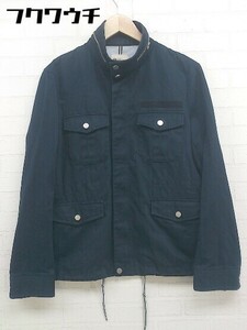 ◇ THE SHOP TK MIXPICE ザ ショップ ティーケー ミクスパイス ジップアップ 長袖 ジャケット サイズ M ネイビー メンズ